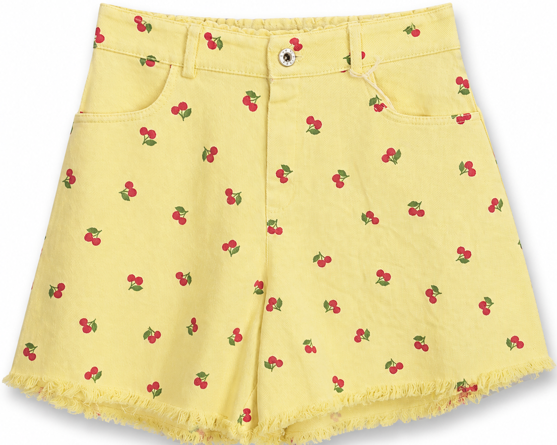 Cherry Cotton Shorts