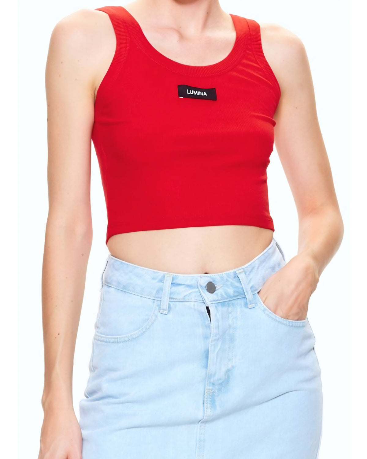 LUMINA Ριμπ Crop Top