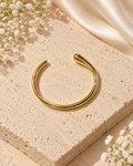 Minimal Χρυσό Βραχιόλι Cuff από Ανοξείδωτο Ατσάλι