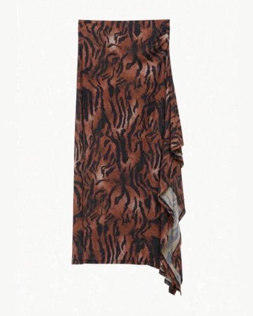 Animal Print Midi Φούστα Lumina
