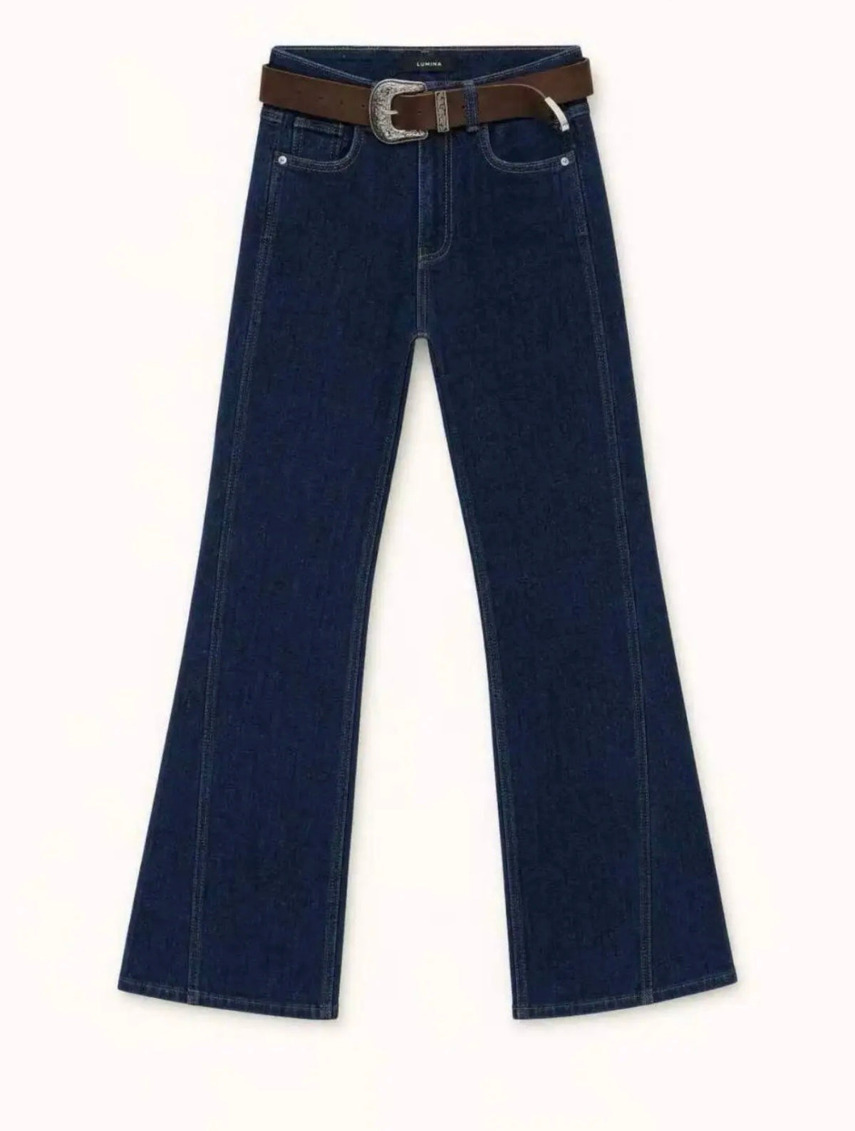 High Waist Wide Leg Jean-Dark Blue
