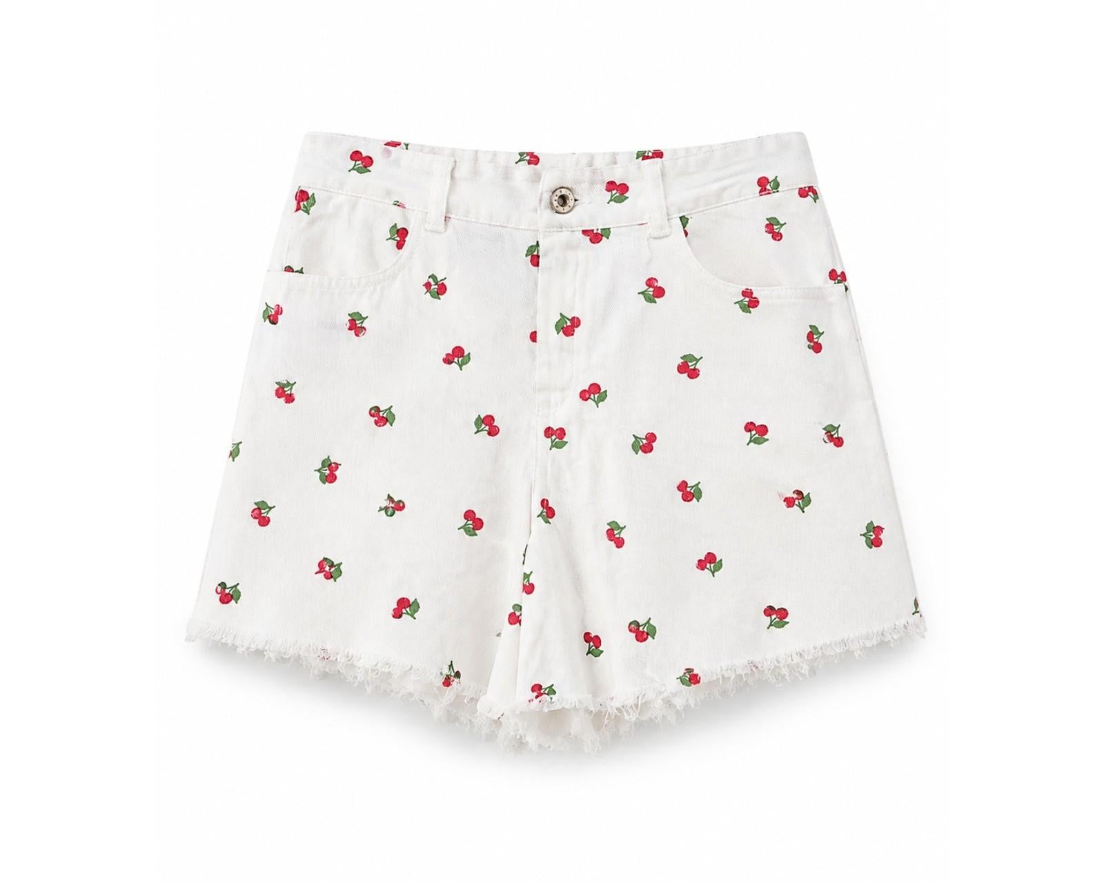 Cherry Cotton Shorts